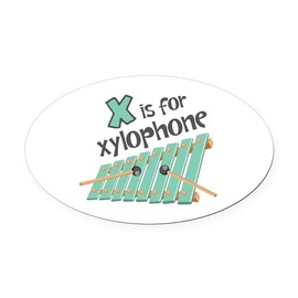 CafePress X is for Xylophone Euro Oval Car Bumper Magnet