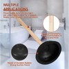 Lallisa Toilet Plungers with 18 Inch Long Wooden Handle Force