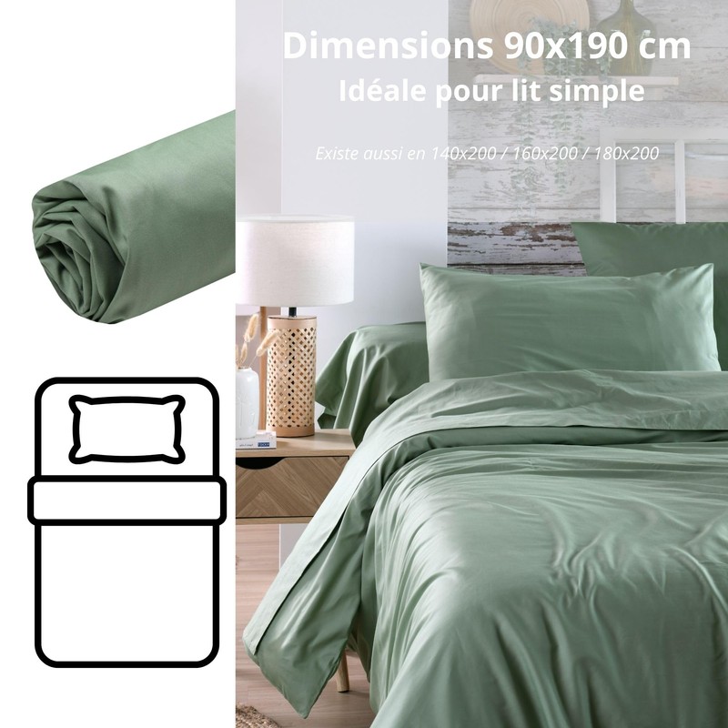STOF Fitted Sheet, Size 90 x 190 cm, Large Fitted