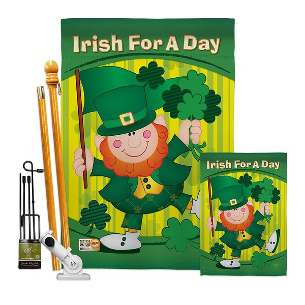Irish For A Day Garden House Flags Kit Springtime St