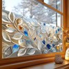 BlissYard Flower Window Privacy Film Rainbow Window Film Anti-UV Sun