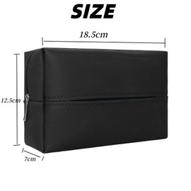 MAIHUO Black Car Tissue Box Holder, PU Leather, 18.5x12.5x7cm