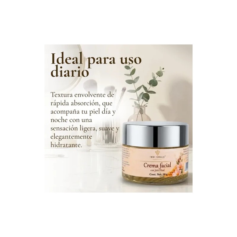 Crema Facial Jalea Real, Rosa Mosqueta Y Cera De Abeja