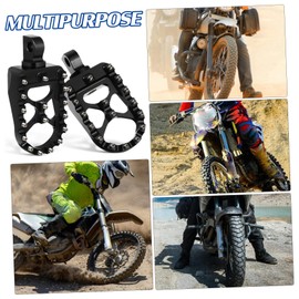 ULTECHNOVO 1pair Motorcycle Foot Pegs Aluminium Alloy High Strength Dirt Bike Footrests with Enhanced Grip Stability for Comfortable Riding Easy Installation Wide Compatibility