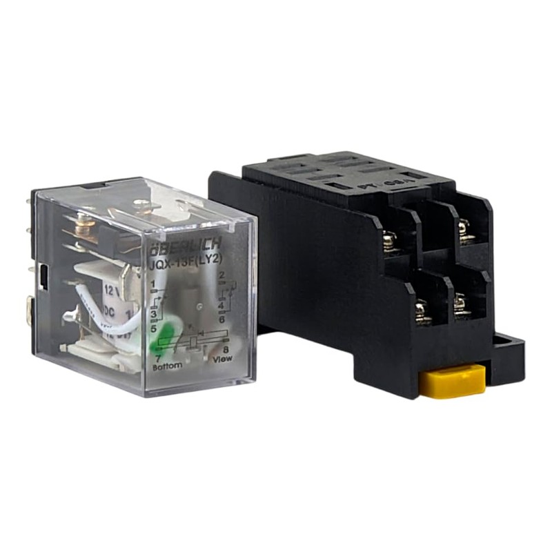 Oberlich - Relevador de 8 Pines con base, 110 V,