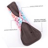 KOMBIUDA 4pcs Bamboo Sanitary Pads Washable Period Pads Leakproof Pouch
