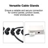LeMotech M16 Cable Gland, 90 Degree Adjustable 6-10mm Strain Relief,