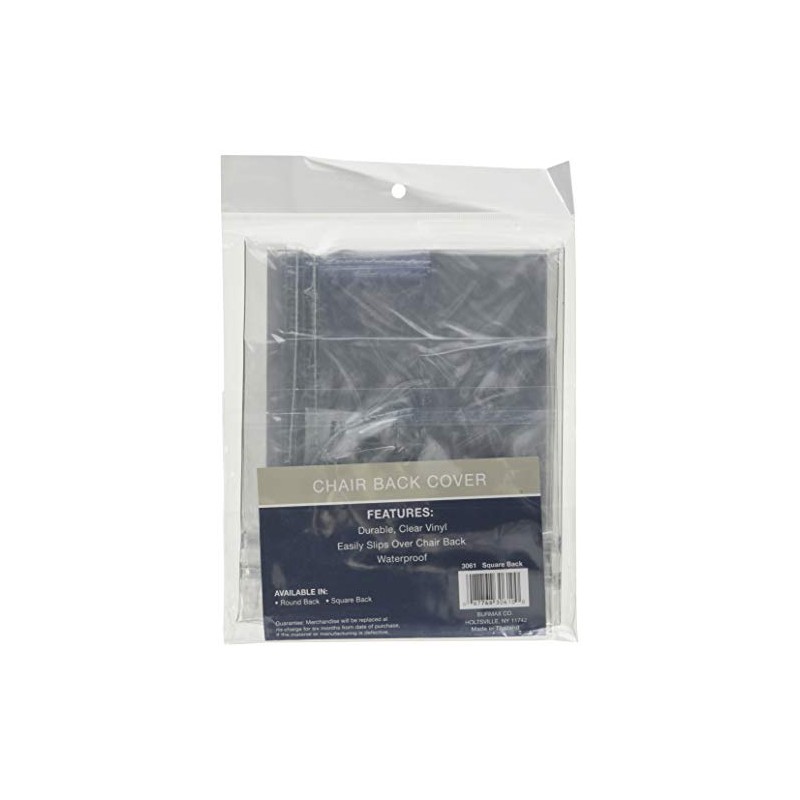 Scalpmaster Square Chair Back Cover, Transparent Vinyl (3061)