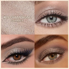 Erinde Glitter Eyeshadow Stick Waterproof, Cream Eyeshadow Pencil, Highly Pigmented & Long Lasting - for Stunning Eye Makeup (Champagne)