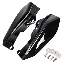 PBYMT Gloss Vivid Black Mid Frame Air Heat Deflectors Compatible for Harley Touring Street Glide Electra Glide Road King 2009-2016 Models Without Cool Flow Fan