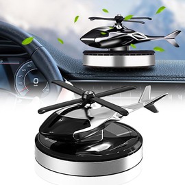 Car Air Freshener Diffuser, KaiDengZhe 1PCS Helicopter Solar Energy Rotating Aromatherapy Aviation Al Alloy Diffuser Car Diffusers for Essential Oils Relieve Stress and Purifie Odor for Auto and Home