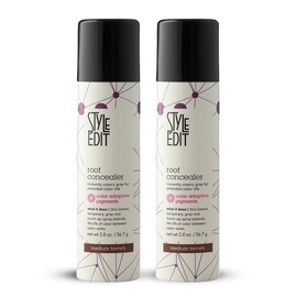 Style Edit Root Concealer Touch Up Spray | Instantly Covers Grey Roots | Professional Salon Quality Cover Up Hair Products for Women |Medium Brown 2 Ounce (Pack of 2)