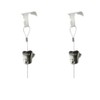 White Moulding Hooks for Picture Hanging with Perlon Clear Cable