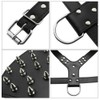haoyueer Studded Leather Dog Collars Medium Large Dog Harness Matching