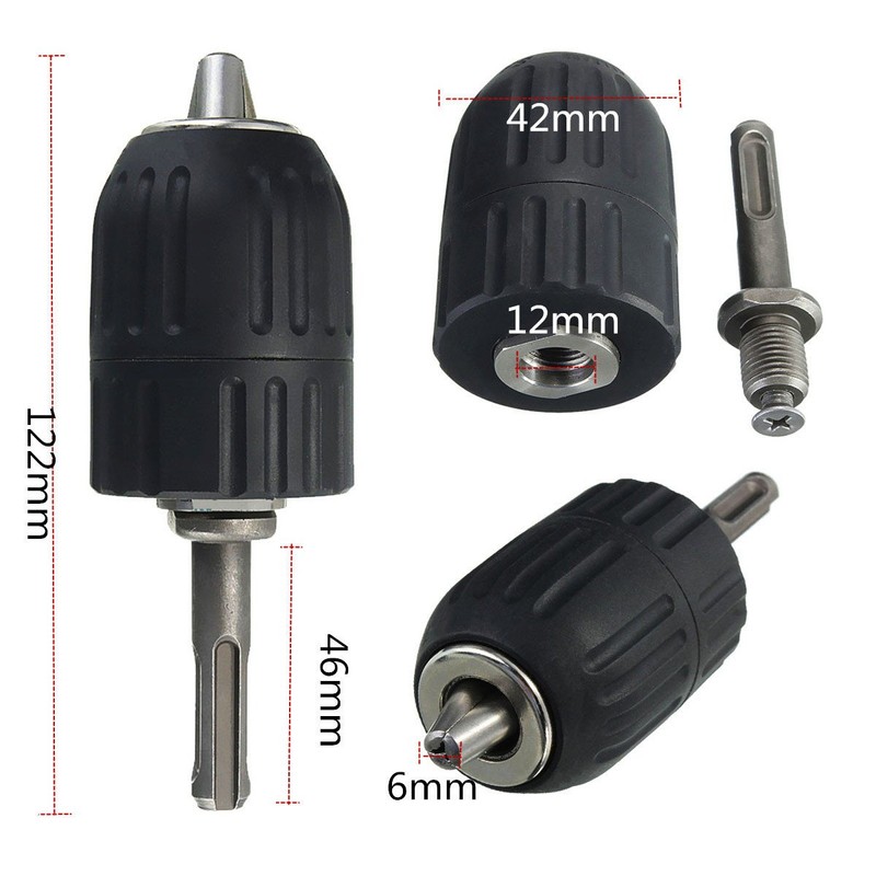 Wolfride SDS Drill Chuck, 0.5 inch (13 mm) Keyless Drill
