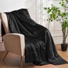 YASMENG Satin Blanket 150 x 200 cm Black Satin Sofa