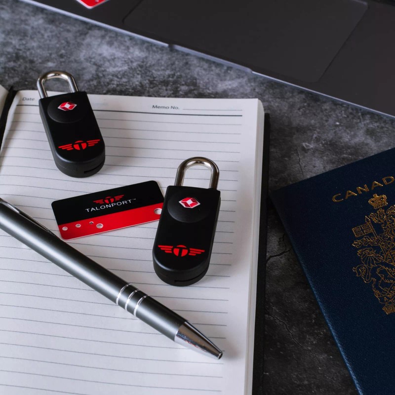 Talonport Keyless TSA Approved Luggage Locks with Lifetime Card Keys