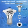 Bathroom Sink Drain Strainer, Pop-up Sink Drain Strainer with Removable