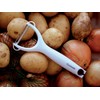 Culinare C30001 Safety Y Peeler, White, Plastic/Stainless Steel, Manual Potato/Vegetable/Fruit