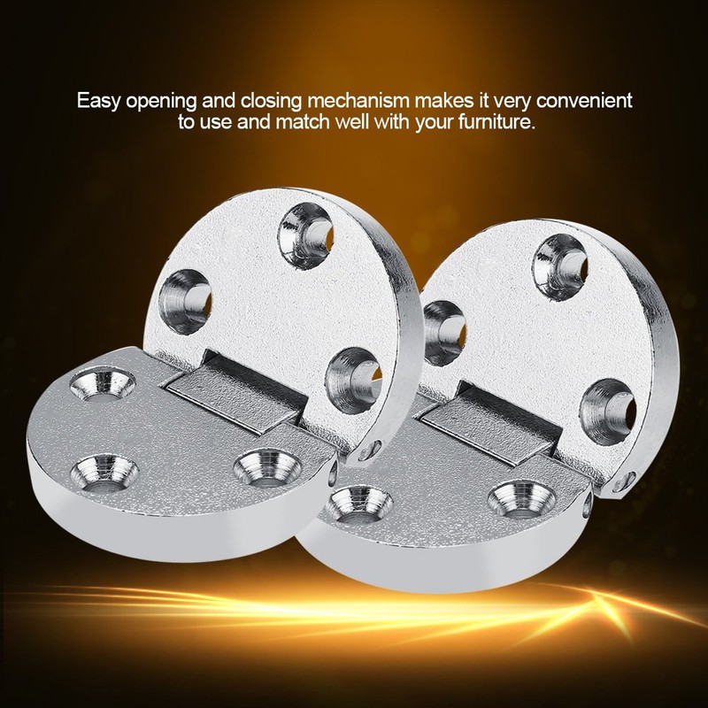 Folding Flip Top Hinge, 2Pcs Zinc Alloy Self-Supporting 180 Degree