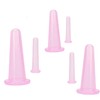 6 Pcs Pink Facial Cupping Therapy Set Anti Cellulite Silicone