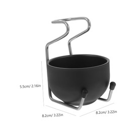 NOLITOY 1 Set Shaving Kit Men Soap Shaving Soap Soaps Metal Soap Bowl Holder Men Grooming Tool Soap Bowl for Shaving Mustache Metal Soap Bowl Stand Black Bowl Stainless Steel