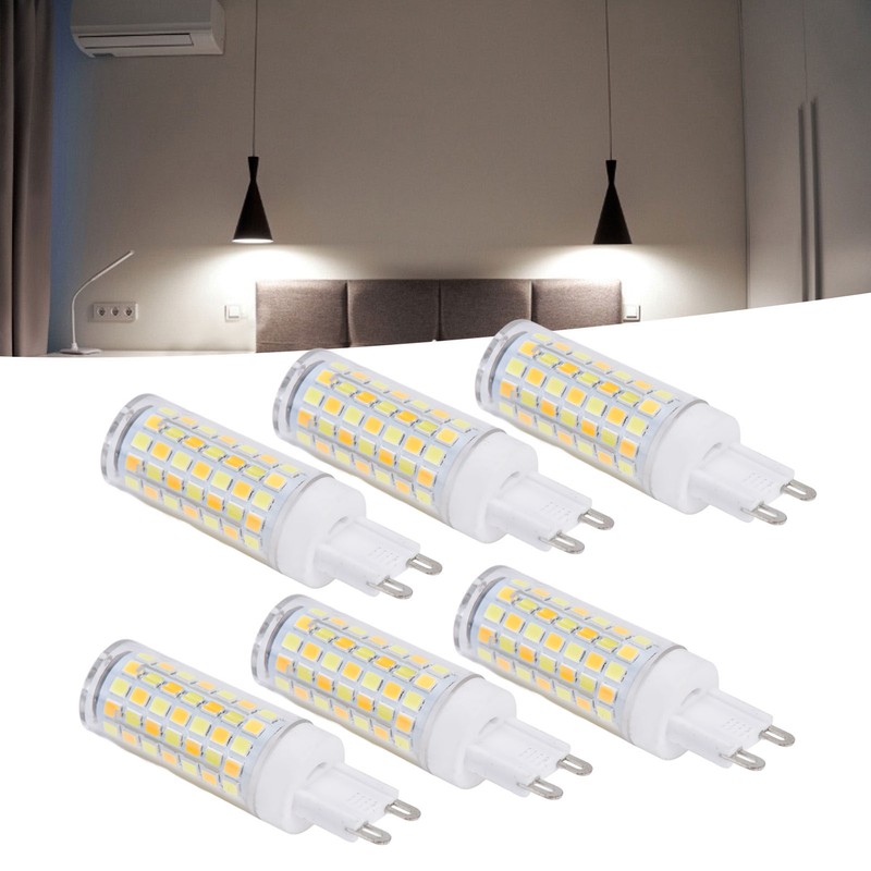 6pcs 90LED G9 Light Bulb 9W 220V Dimmable Soft Warm
