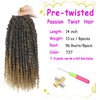 Bileaf Passion Twist Hair 8 Packs Pretwisted Passion Twist Crochet