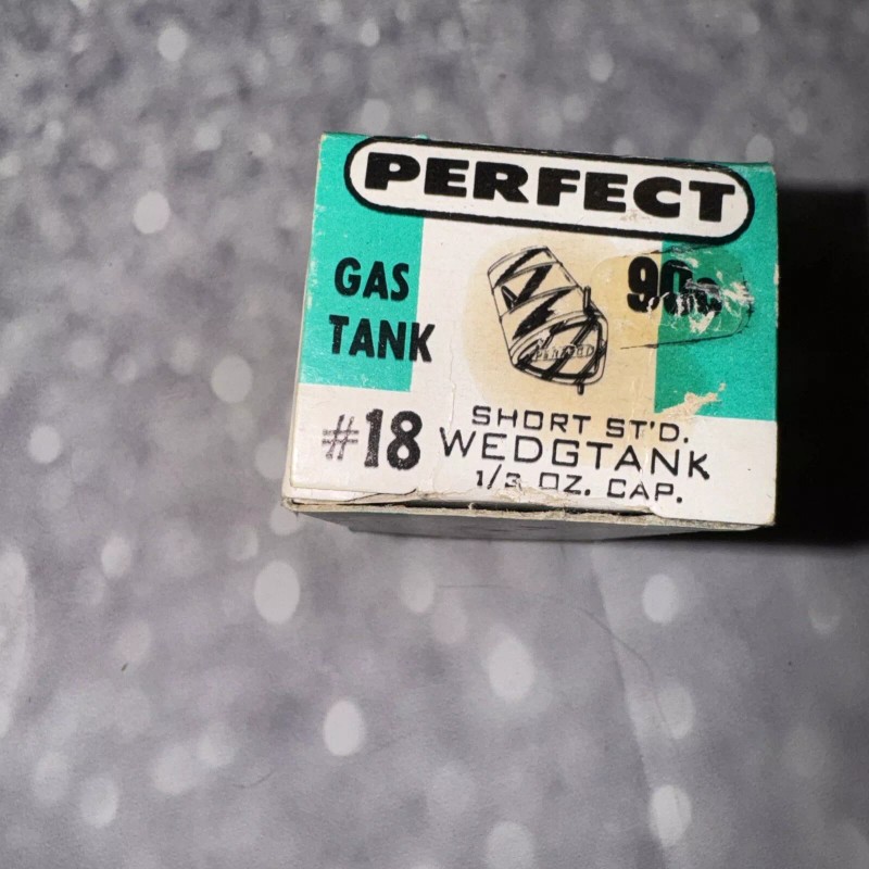 Perfect Vintage PERFECT Metal Fuel Gas Tank #18 Wedge 1/3oz
