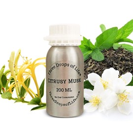 White Tea Fragrance Oil for Aromatherapy Machines, Works in Cold Diffusion, No Water Diffuser, Elegant Scent Essential Oil for Home, Office and Lobby (Citrusy Musk, 200ML)