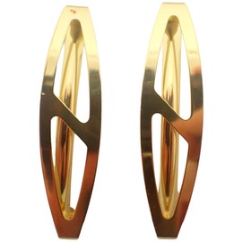 Topkids Accessories 2 x Open Hair Clips Hair Clips Barrettes Hair Clips Barber Clips Hair Accessories for Women Metal Hair Clip (Pill, Gold)