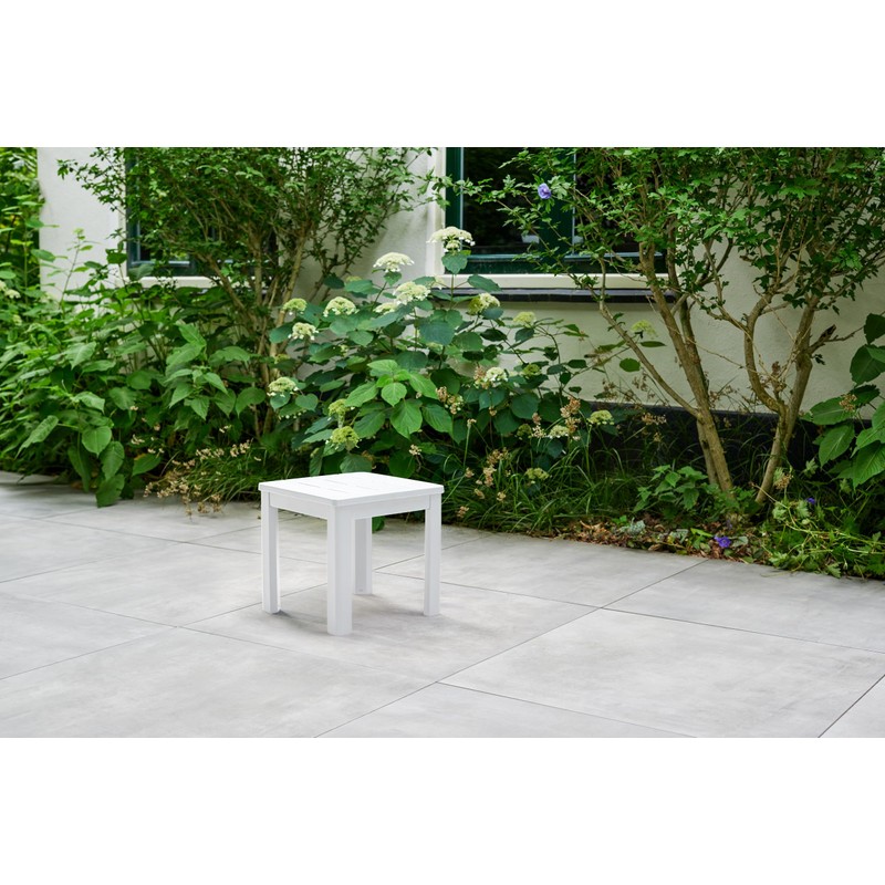 Keter Outdoor Chaise Side Table - White
