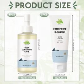 Skincare Gesichtspflege Set 50g Cleanser Gesicht + 100ml Cleansing Oil Reinigungsgel Reinigungsöl Gesicht Korea Gesichtsreiniger Für Jeden Hauttyp Geeignet Geeignet Für Die Tägliche Gesichtsreinigung