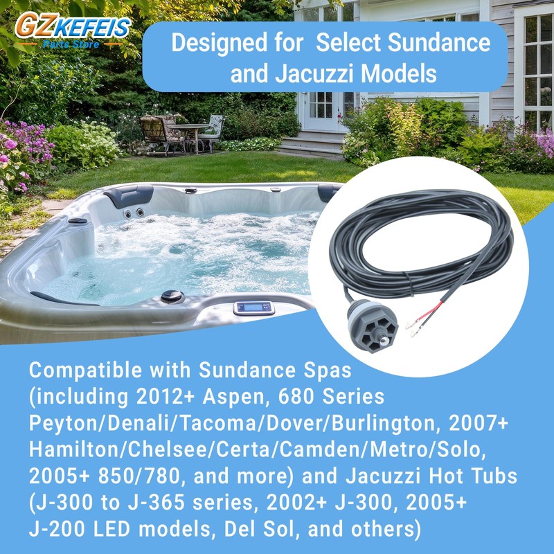 6600-166 Hot Tub Temperature Sensor with Curled Finger Connectors &
