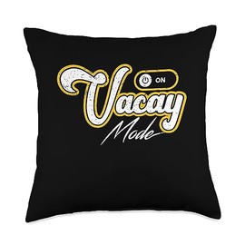 Nad-Vacay Mode Mode On Vacay Squad Summer Vacation Family Friends Throw Pillow, 18x18, Multicolor