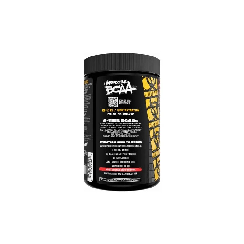Bcaa Hardcore Mutant Aminoacidos Suplemento 30 Servicios Sabor Grape