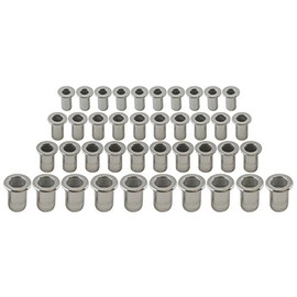 3 4 5 and 6mm Alu Nut Serts Riveting Threaded Inserts Blindnut Rivnut 40 PC
