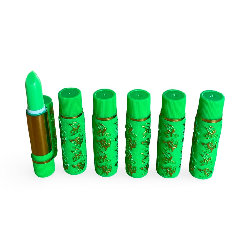 Hare Magic Colour Changing Lipstick - Green with Gold Embellishments