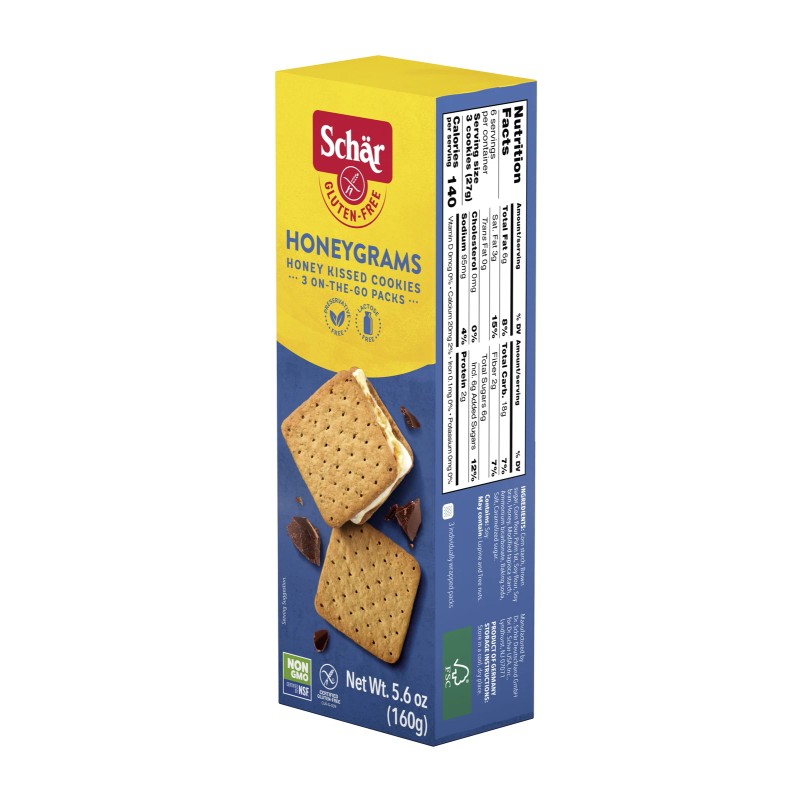 Unbranded (3 pack) Schar Gluten Free Honeygrams, Honey Cookies, 5.6
