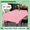 Kongdaoth Pink 14 Pack 54 x 108 Inch Plastic Tablecloths,
