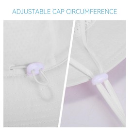 Fjquamitix Baby Sun Hat with Bow–Adjustable Soft Cotton Toddler Bucket Hats for Newborn to 3 Years,Breathable UPF 50+ Summer Cap for Baby Girls & Boys (UK, Alpha, One Size, M, White)