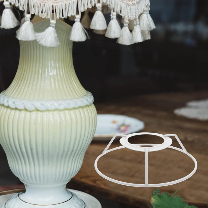 VOSAREA 2 Sets of Lampshade Ring Frame E27 Lampshade Holder