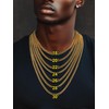 Curb Link Chain Necklace Men 18K Gold Plated Choker