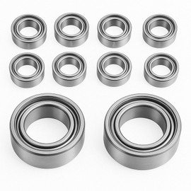 10pcs MR128-2RS Ball Bearings 8 mm x 12 mm x 3.5 mm Double Protected Deep Groove Ball Bearings for DIY, Mini Ball Bearings, Lathes, Motors, 3D Printers, Milling Machines and Mechanical Devices