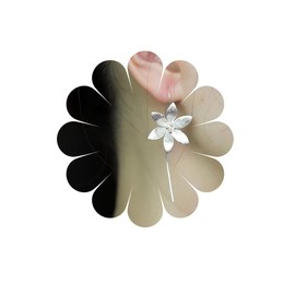 Inilbran Boho Flower Threading Earrings Vintage Lotus Flower Dangle Earrings Silver Floral Flower Hook Earrings Tribal Lotus Lily Petal Earrings Jewelry for Women