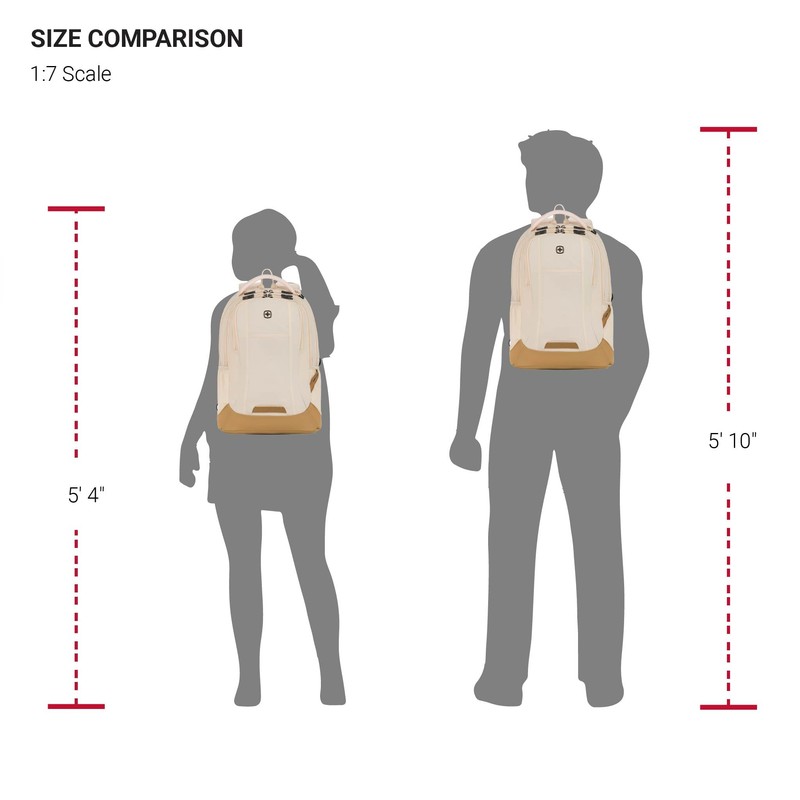 SwissGear Cecil 5505 Laptop Backpack, Cream/Warm Sand, 18-Inch