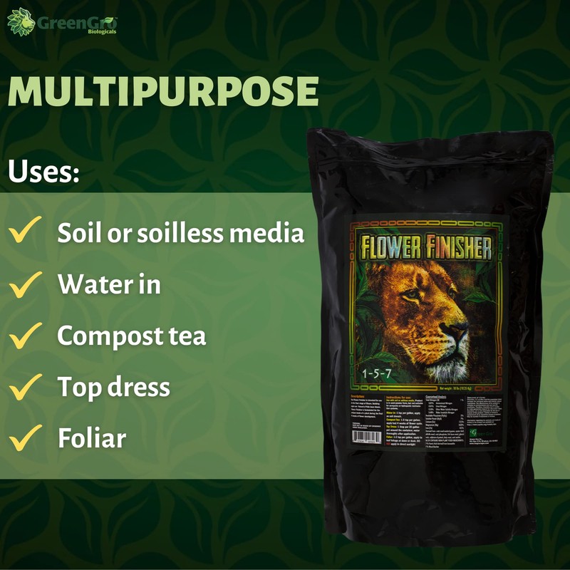 GreenGro Flower Finisher, Bloom Booster, Flower Fertilizer, Fertilizer for Flowers