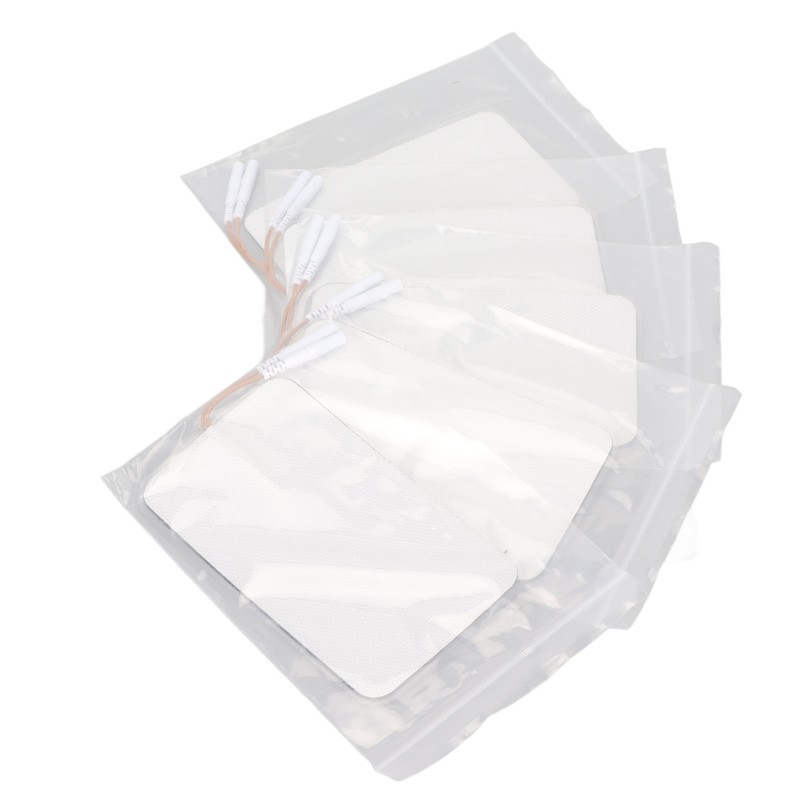 10Pcs TENS Unit Replacement Pads Rectangular Reusable Electrode Patches for