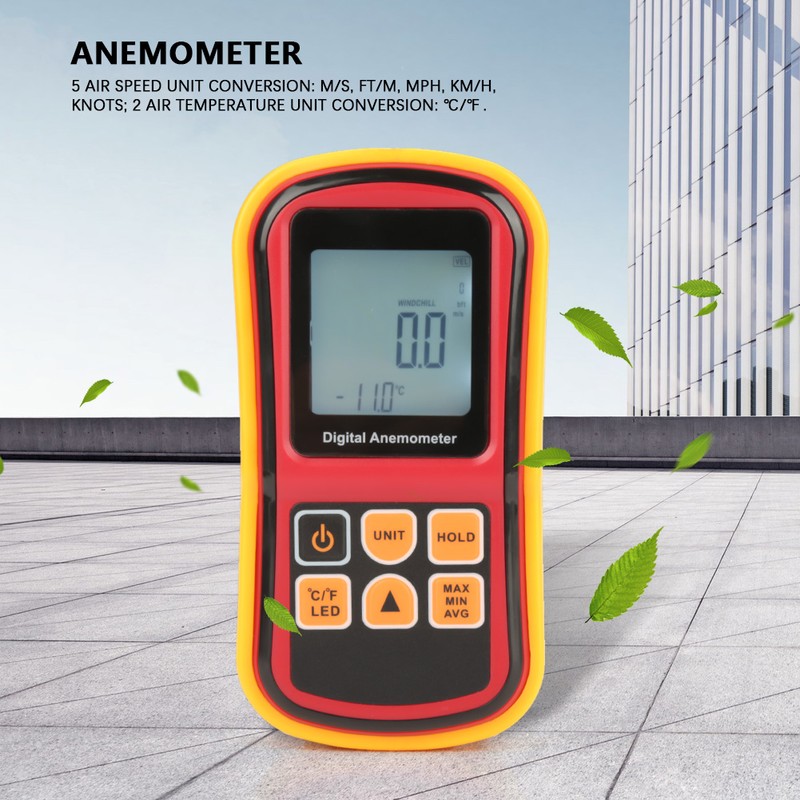 GM8901 Handheld LCD Digital Anemometer Air Speed Tester Wind Velocity