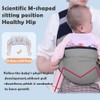Breathable Baby Sling with Clip, Adjustable Koala Sling Grey, 3D